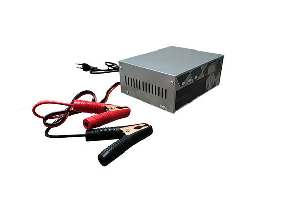 スマートモーターバッテリー充電器 260W 手動調整式 AGM ジャンプスタート ポータブルカーバッテリー充電器 銀色